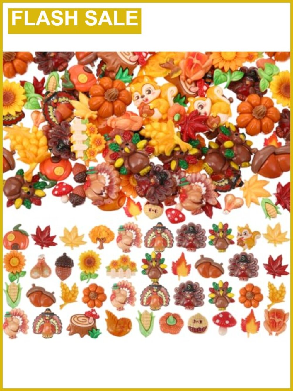 40 Pc Thanksgiving Resin Charms Fall Autumn DIY Jewelry Making